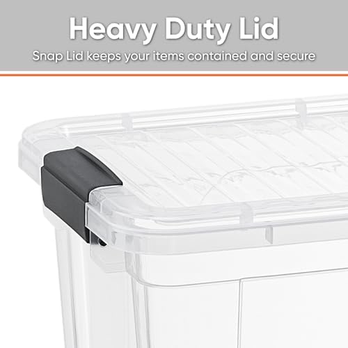 Superio 26.5 Quart Clear Plastic Storage Boxes with Lids, Stackable Organizer Containers, BPA-Free Storage Bins for Home, Office, School & Dorm, 10 Pack - Image 4