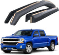 Goodyear Shatterproof in-Channel Window Deflectors for Trucks Chevrolet (Chevy) Silverado/GMC Sierra 2014-2018 Crew Cab, Rain Guards, Window Visors, Vent Deflector,Truck Accessories,4pcs- GY003402LPf
