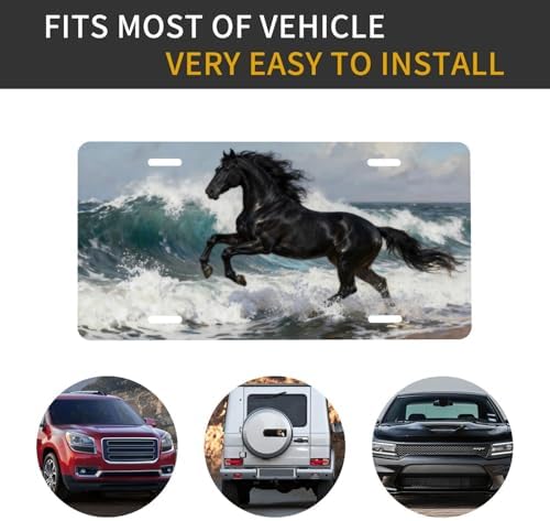 Dark Horse Sea Front License Plate Car Decorative License Plates