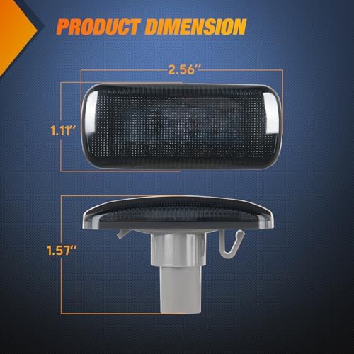 Nilight Wheel Fender Side Marker Lights Compatible With 2010-2018 Dodge Ram
