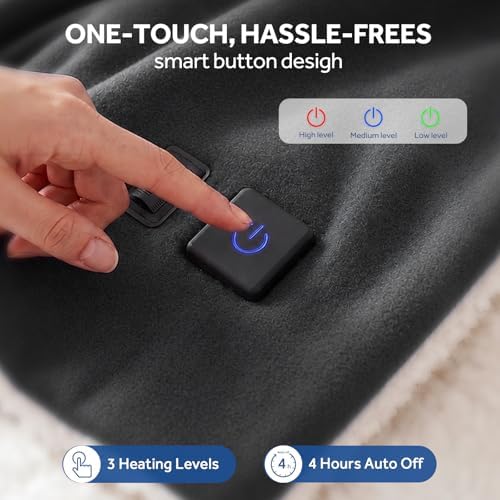 Sealy 12-Volt Electric Portable Heated Car Blanket, 59"x43", Grey