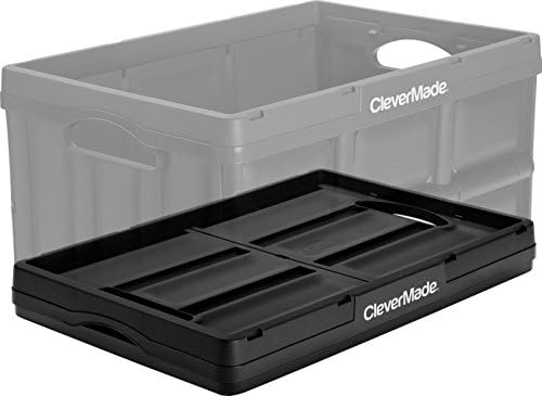 CleverMade Collapsible Storage Bins, 46L 1 Pack, 75 lb Stackable, Obsidian - Image 2