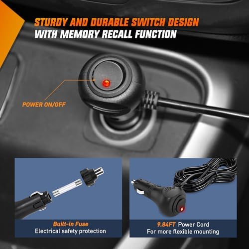 Nilight Emergency Strobe Lights Windshield Hazard Warning Safety Flash with Suction Cups Super Bright LED Light Amber White for Police Enforcement Firefighters Vehicle Truck