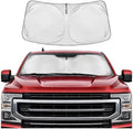 Motor Trend Custom Fit Ford Super Duty Sun Shade for Windshield 2017-2026 Ford F-250 F-350 F-450 F-550 Accessories - Truck Windshield Sunshade Foldable Car Sun Blocker - Interior UV Protection Visor