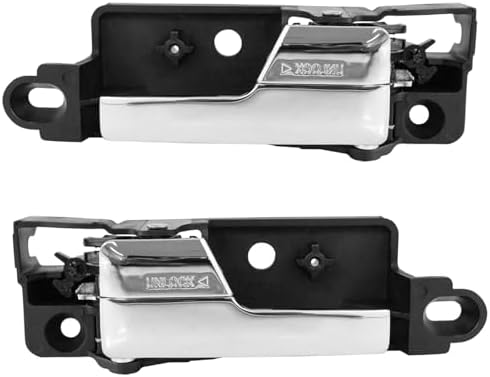 TRQ Metal Reinforced Left & Right Interior Door Handle Set Rear Driver