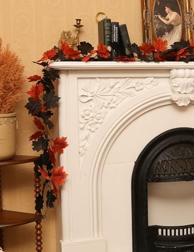 Joyhalo 5 Pack Fall Garland Black Leaves Garland for Autumn Halloween Decor - Image 5