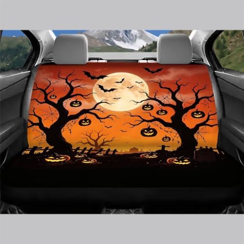 Pumpkin Moon Car Seat Covers Backseat,Cars Accessories Dog Seat Cover for Back Seat Non-Slip Soft Pet Seat Cover for Cars Back Seat,Bench Protective Covers