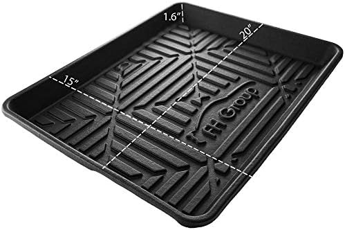FH Group Climaproof for All Weather Protection Black Multi-Purpose Pet Feeding Bowl Tray, Dog Bowl Tray, Boot Tray, Shoe Tray, Great for Entryway or Garage 20 - Image 5