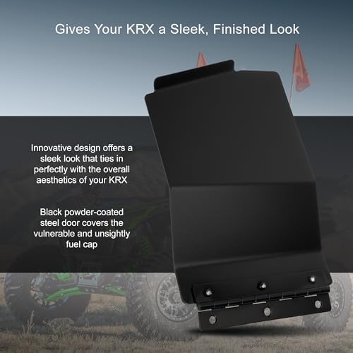 TUSK Fuel Door Keeps Mud and Debris Away from Fuel Cap Secure Spring and Magnet Closure Sleek Look Compatible with Kawasaki Teryx KRX 1000 2020-2025/KRX4 1000 2023-2026