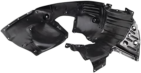 TRQ Front Right Inner Fender Liner Black Passenger Side