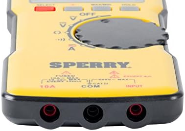 Digital Thin Multimeter, Auto Ranging 600V AC/DC, 10A, Yellow - Image 4
