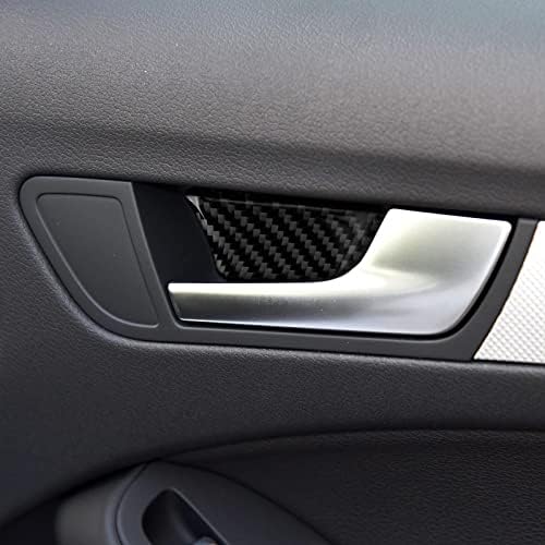 Car Inner Door Bowl Decals for Audi A4 Q5 S4 RS4 2009 2010 2011 2012 2013 2014 2015 2016 Accessories Carbon Fiber Interior Stickers