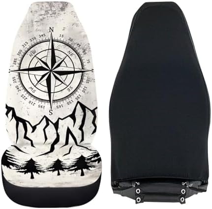 Guidepost Print Auto Seat Covers for Women Men, Soft Car Seat Protector Vehicle Seats Cushion Pad Mat Auto Decorations Accessories for SUV Truck Vans Sedans