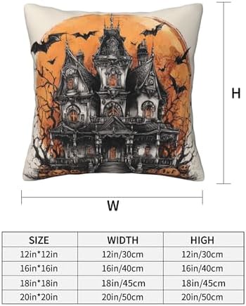 Witch Ancient Castle Throw Pillow Covers 18x18 inch Set of 2 Halloween Pillow Case Cushion Cover for Home Sofa Couch Living Room Car Decor - Image 3
