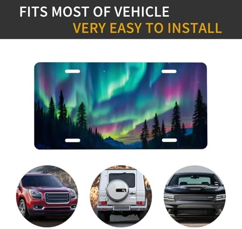Aurora Borealis Front License Plate 6" * 12" for Women