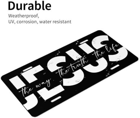 Way Truth Life Jesus Front License Plate 6" * 12" for Women