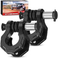 Nilight 2 Pack 3/4" D-Ring Separate Shackle 45,000 Lbs Break Strength | Includes 7/8" Lock Pin, Isolators and Washers Off Road Recovery, for Tow Strap Winch Truck Vehicle Black