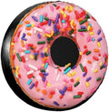 Pink Donut Spare Tire Cover Doughnut Food Dessert Wheel Tire Covers Waterproof Wheel Tire Protector Weatherproof Dust-Proof Tyre Covers Universal Fit for Trailer Truck Off-Road Vehicle RV SUV 15 Inch
