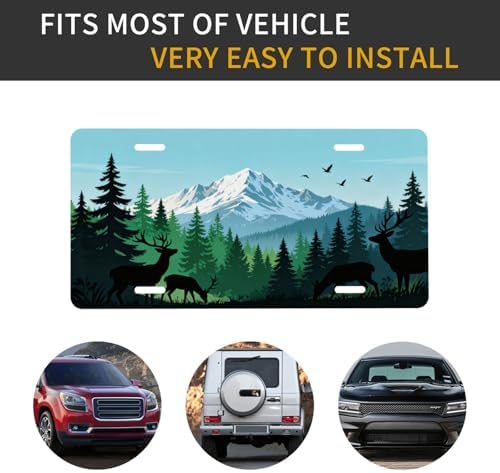 Mountain Forest Elk Front License Plate 6" * 12" for Women