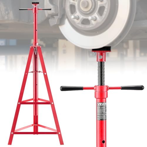 VEVOR Under Hoist Tripod Stand, 2 Ton (4409 lbs) Capacity High Lift Jack Stand Reach Underhoist Support, Lifting from 47.24" to 84.65", 4-Level Adjustable Height, Heavy Duty Carbon Steel for Car Lift by VEVOR