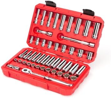 TEKTON 3/8 Inch Drive 12-Point Socket and Ratchet Set, 46-Piece | SKT15302 - Image 2
