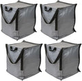 DURASACK 22-Gallon Zipper Top Heavy Duty Storage Tote Bags, 4-Pack, Gray by DURASACK