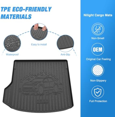 Nilight Cargo Mat for Chevy Equinox EV Only 2025 2026 2027