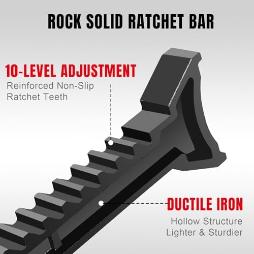 Big RED 3 Ton (6000 LBs) Jack Stands, with Adjustable Lock Car Jack Stand, Fit for Vehicle, Red, 2 Pack - Image 4
