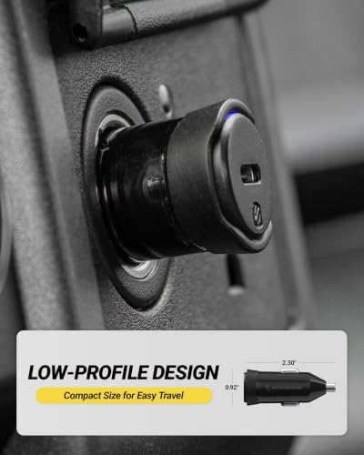 Scosche CPDC20 PowerVolt 20-Watt Certified USB Type-C Fast Car Charger with Power Delivery 3.0 for All USB-C Devices