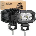 Nilight LED Pod Light 24W 4 Inch 2PCS White Flood Beam Driving Lights LED Pods IP67 Waterproof Auxiliary Offroad Lighting for Truck Tractor SUV ATV UTV Golf Cart Boat Motorcycle Dirt Bike