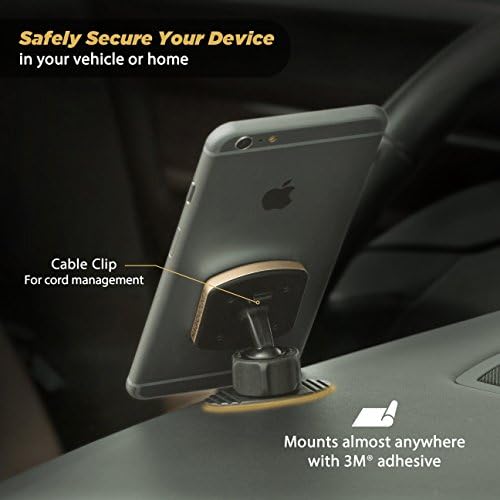 Scosche MPD2PK-UB MagicMount Pro Magnetic Car Phone Holder - Strong Magnet Mount for iPhone and Android - Secure Magnetic Mount for Car - Universal 360° Adjustable Mobile Cell Holder - 2-Pack