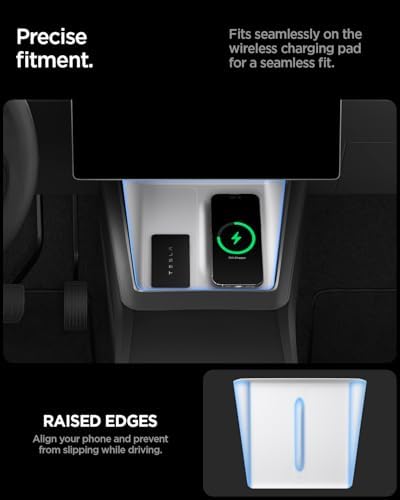 Spigen Wireless Charging Pad Cover for Tesla Model Y Juniper/YL - White