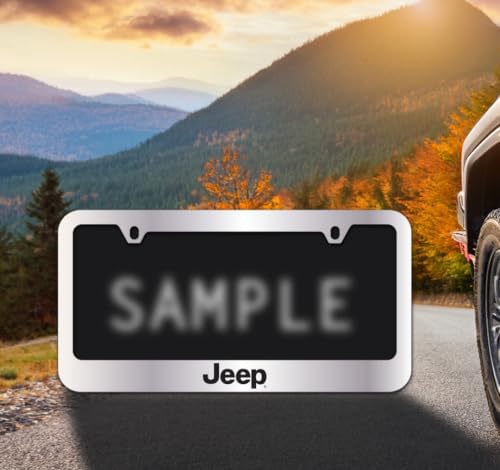 Jeep Wordmark License Plate Frame (Medium Top Rim)