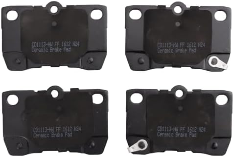 TRQ Rear Brake Pads Ceramic Hardware Wear Sensor