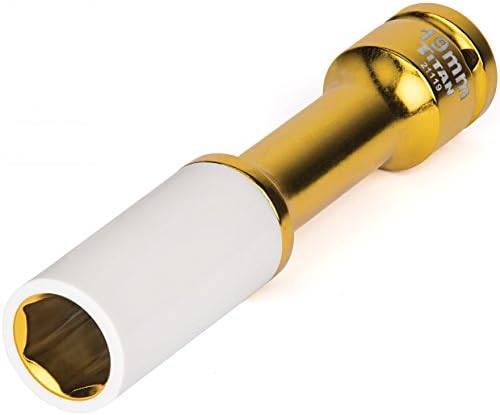 Titan 21119 1/2-Inch Drive x 19mm Non-marring Impact Extra-Long Lug Nut Socket by Titan