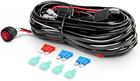 Nilight - ZH023 52Inch Spot Flood Combo Led Light Bar 2PCS 4Inch 18W Spot LED Fog Lights With Off Road Wiring Harness- 3 Leads, 2 Years Warranty