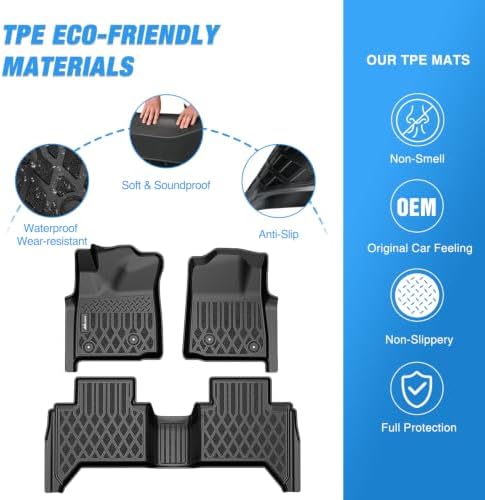 Nilight Floor Mats for Toyota Tacoma Double Cab Auto Transmission 2005-2011