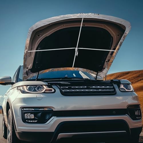 Fall Leaves Elk Car Hood Cover Stretchable Polyester,Engine Cover，Elastic Fabrics Can be Washed,Car Bonnet All-Season Protection