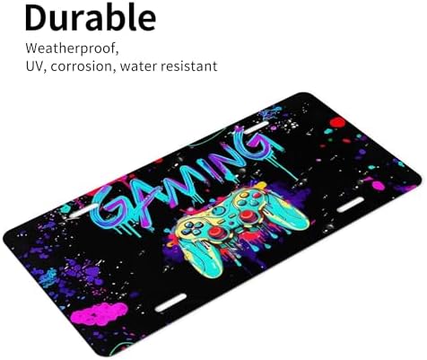 Front License Plate Game Controller Vanity Plates Aluminu Cool