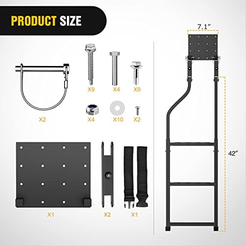 Nilight Foldable Truck Tailgate Ladder for Pickup with Step Grip Plates