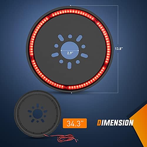 Nilight LED Spare Tire 3rd Brake Light for Jeep Wrangler