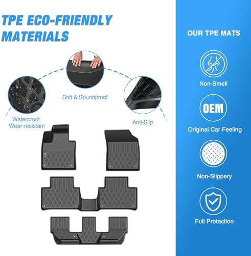 Nilight TPE Floor Mats for Volvo XC90 (Only for Plug-in Hybrid Models)
