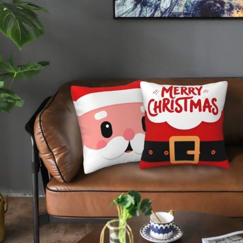 Cute Merry Chrismas Throw Pillow Covers 18x18 inch Set of 2 - Image 6