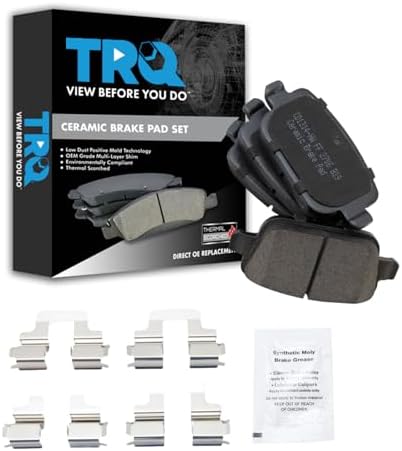 TRQ Rear Brake Pads Ceramic Hardware