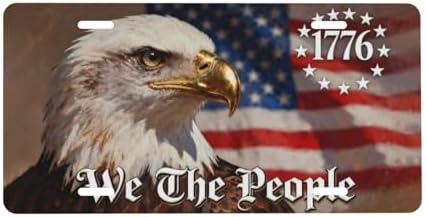 American Flag We The People Front License Plate 6" * 12" for Women