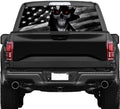 Skull American Flag Rear Window Decal for Truck,Black Flag Skull Truck Rear Window Decal,American Flag Decals for Truck Car SUV (Skull,65x17in)