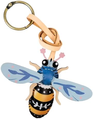 Insects Leather Bag Charm - Unique Purse Charm Keychain for Backpacks