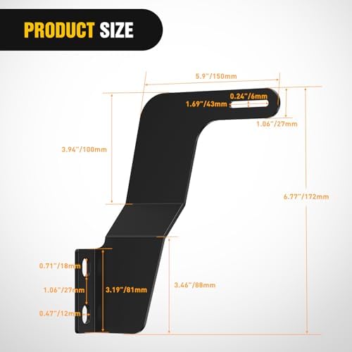 Nilight Hidden Bumper Mounting Bracket for 2016-2023 Toyota Tacoma