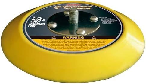 Astro Pneumatic Tool 4607 5" PU Hook & Loop Backing Pad , yellow by AP