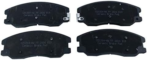 TRQ Front Brake Pads Ceramic Hardware Wear Sensor